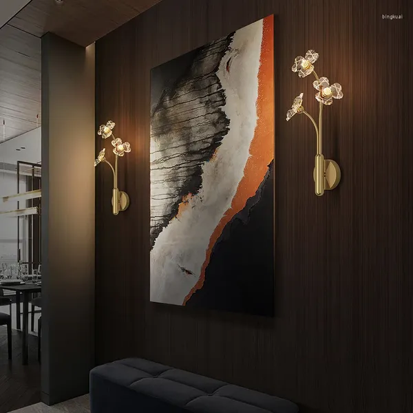 Duvar lambası Lüks Yatak Odası Başucu Modern Minimalist Yaratıcı Ling Pasta Net Kırmızı Salon Tv Arka Plan