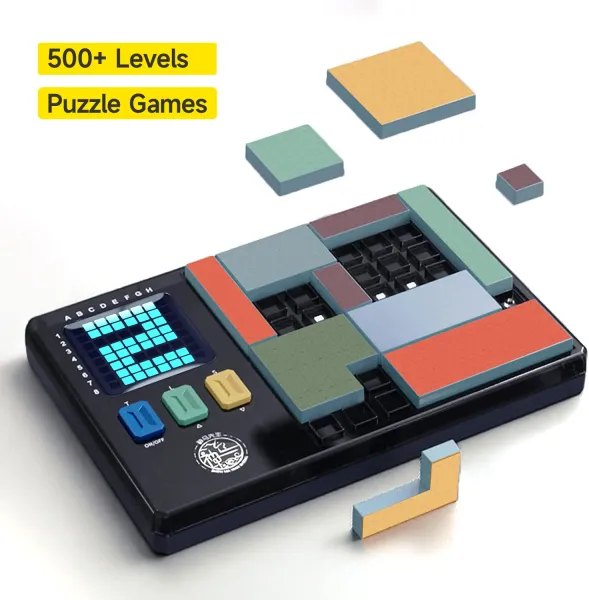 Kontrollblöcke-Puzzlespiele, elektronische Denkspiele für den Handheld mit über 500 Levels, perfekte Denksportaufgaben, MINT-Geschenk, Roadtrip-Spielzeug