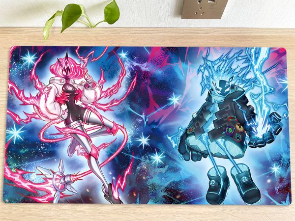 Pads YuGiOh Custom Playmat Spright Carrot and Blue TCG CCG Mat Trading Card Game Mat Table Desk Play Mat Mouse Pad Free Bag
