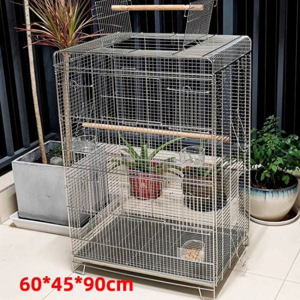 Terrarien Großer offener Vogelkäfig, Papageienkäfig, Edelstahl, Pfingstrose, Tigerhaut, Xuanfeng Big Brother, Luxusvilla, Zucht, neuer Käfig