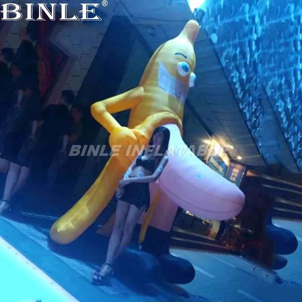Atacado 2024hot sale16.5ft modelo de banana inflável para decoração de carnaval engraçado balão de frutas em pé para evento festa parque