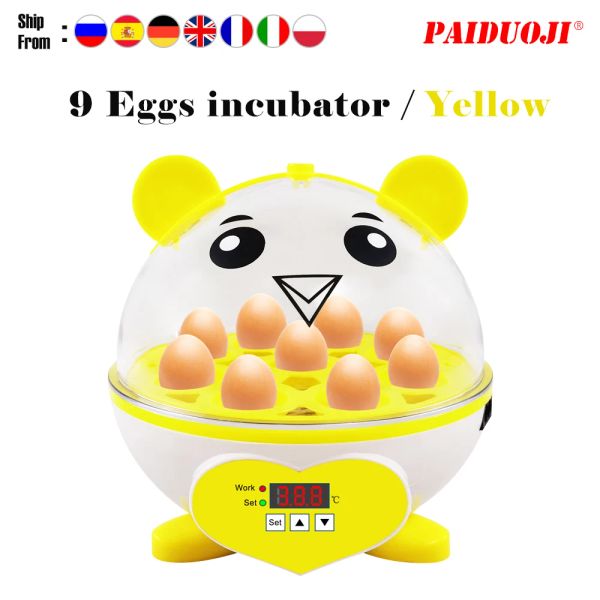 Accessori Carino Mini 9 Uova Incubatrice Incubatrice Chioccia Manuale Uovo Girando Pollo Anatra Quaglia Uccelli Incubatrice Uovo