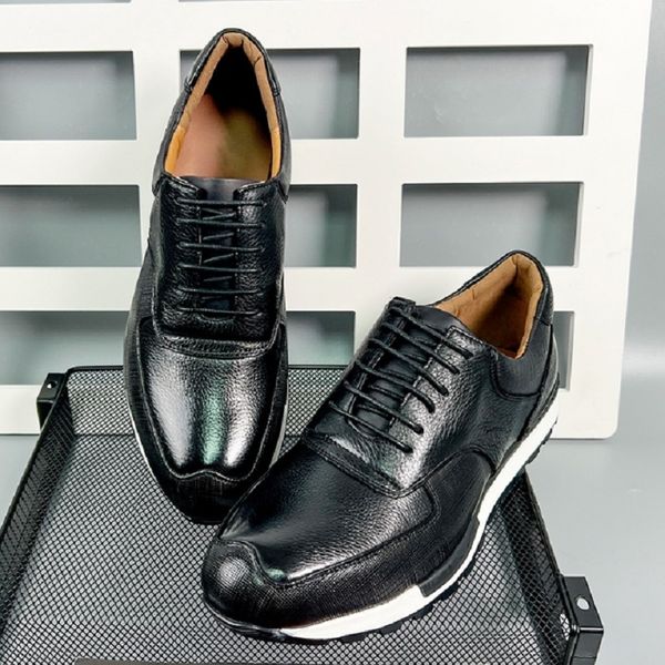 Sapatos masculinos de couro de alta qualidade com cadarço de couro real novo vestido de negócios estilo britânico moda masculina derby sapatos masculinos 10a1