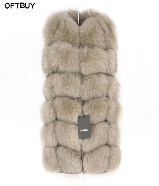 OFTBUY Primavera Vera Pelliccia di Volpe Gilet Donna Senza Maniche Giacca Invernale Gilet Cappotto di Pelliccia Naturale Gilet Gilet Spessore Caldo Streetwear 29600240