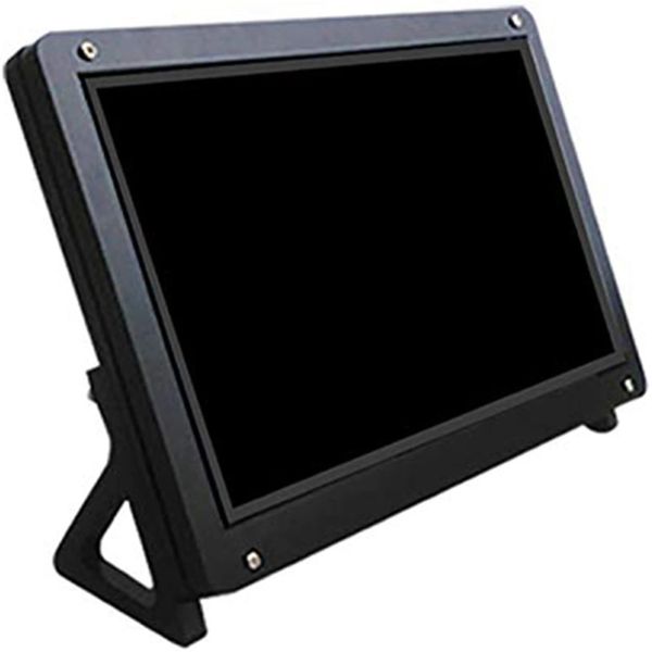 Custodie Supporto per custodia LCD per monitor da 7 pollici per Raspberry Pi 3 Staffa per alloggiamento in acrilico LCD nero