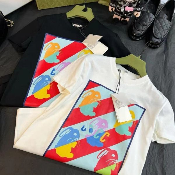 T-shirt de impressão para homens Mens Mulheres Camisetas Designer Tees Polos Redondo Pescoço Carta Impresso Verão Desgaste High Street Pure Cotton Tops