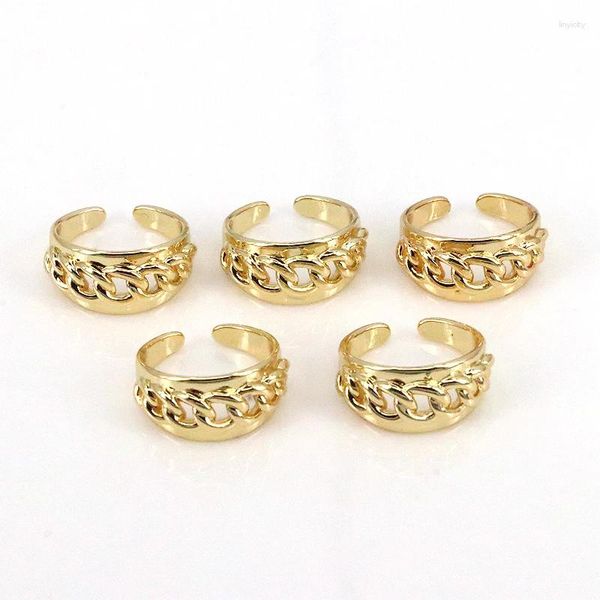 Cluster-Ringe 10 Stück minimalistischer Mode-Frauen-Schmuck vergoldet verstellbare Herzform Unisex-Ring für Mama-Geschenk