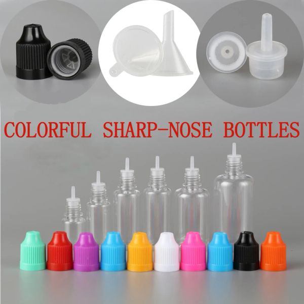 Flaschen 30 Stück 100 ml PET-Kunststoff leere Tropfflasche Augenflüssigkeit Öl klare Behälter mit Kappen Steckerspitzen Trichter