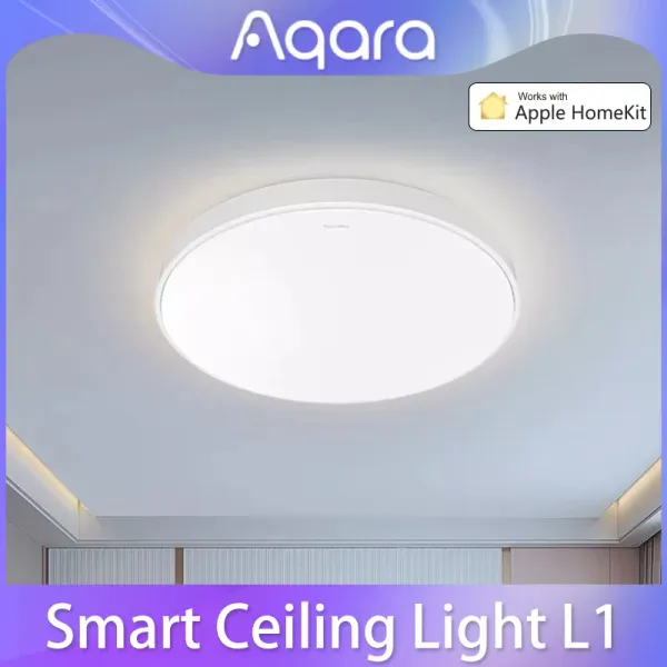 Kontrol Aqara Tavan Işığı L1 350 Zigbee 3.0 Renk Sıcaklık Yatak Odası LED LAMP IŞIK İŞ İLE İLGİLİ OLUŞTU