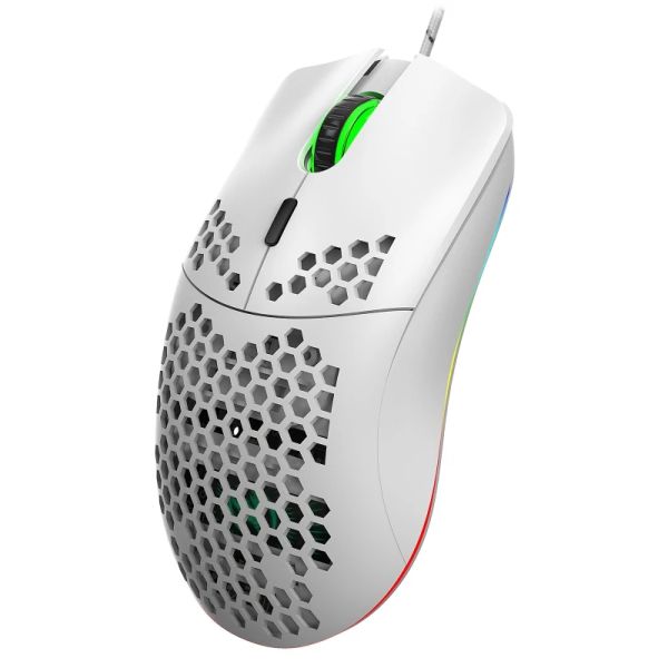 Мышь J900, 6400 точек на дюйм, регулировка, 6 кнопок, геймерская проводная USB-сотовая игровая мышь с полой RGB-подсветкой, 1XCB