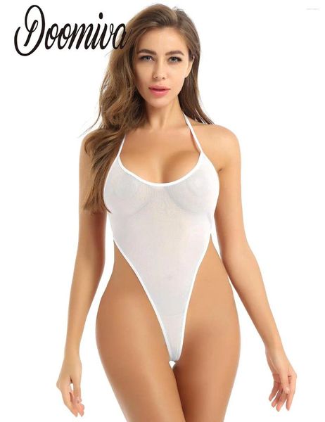 Costume da bagno da donna Costume da bagno intero trasparente da donna Taglio alto Micro monokini bikini Mini costume da bagno in rete Slim Lingerie Body sexy