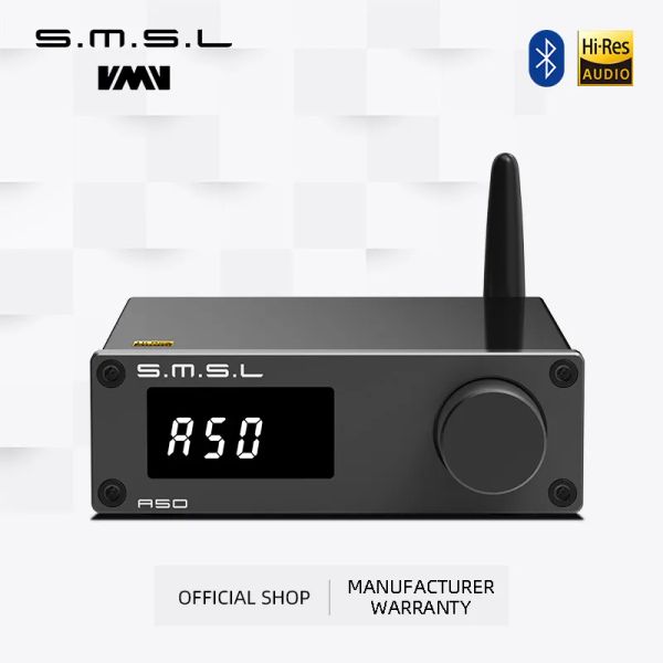 Altoparlanti SMSL A50 Amplificatore di potenza stereo TPA3116 Bluetooth 5.0 100Wx2 RCA Telecomando con altoparlante passivo