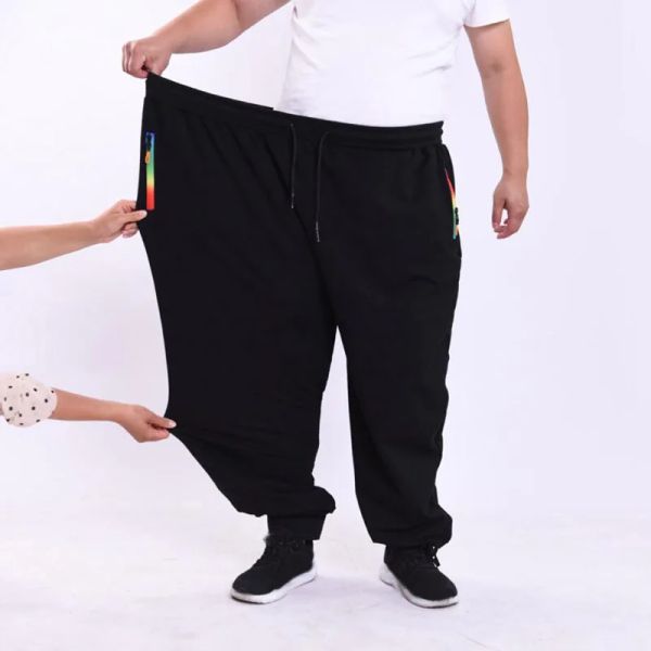 Jogginghose Neue Männer Hosen 14XL 15XL Elastische Taille Plus Größe Männer Jogginghose Lose Beiläufige Große Größe Schwarz grau Jogger bleistift 200 kg 56 Kleidung