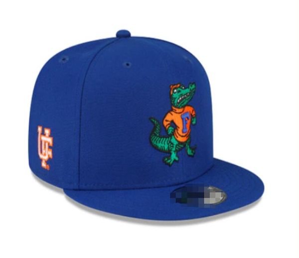 2024 All Team Fan's USA College Baseball Chapéu ajustável North Carolina Gators no campo Mix Order Size Fechado Flat Bill Base Ball Snapback Caps Bone Chapeau A3