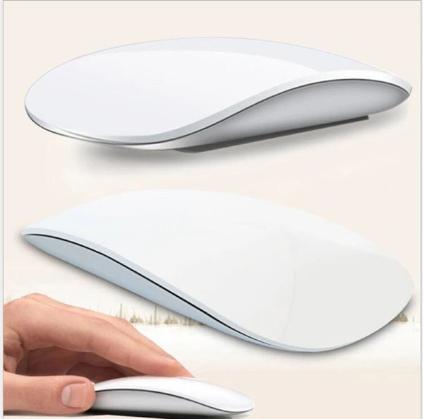 Ratos ergonômicos ultrafinos mouse bluetooth óptico 1000 dpi 2.4g sem fio arco toque ratos mágicos com receptor usb para ipad macbook