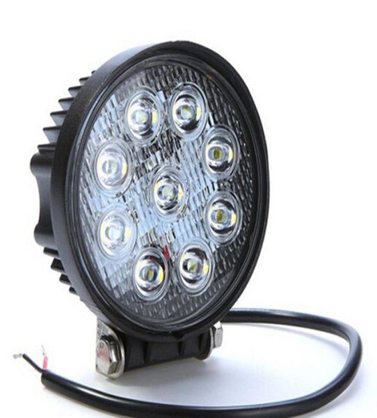 4 pçs 4quot polegada branco 4x4 suv trator trem ônibus spotflood 27w led luz de trabalho offroad nevoeiro luzes de trabalho lâmpadas headlig8065921