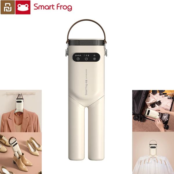 Controle youpin smartfrog mini portátil elétrico aquecido secador de roupas máquina secagem sapatos secador cabides rack dobrável