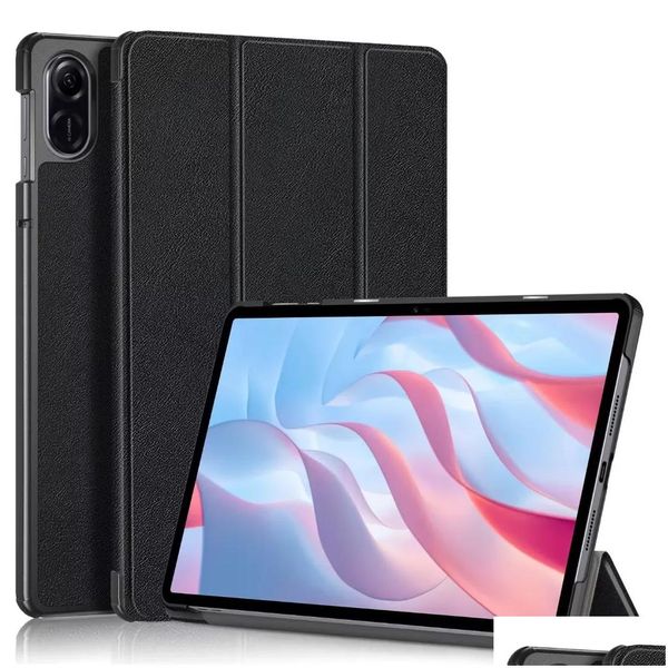 Custodie per tablet Pc Borse Smart per Honor Pad X9 X8 Pro 11.5 pollici 11.5 Slim Pu Leather Er Wake Sleep Funzione Fundas Drop Delivery Computer Ots8R