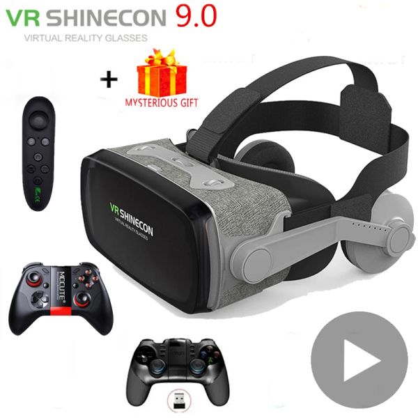 Cihazlar vr shinecon casque viar 3D Gözlük Sanal gerçeklik kulaklık kask gözetleme lensleri akıllı telefon akıllı telefon video oyunu dürbünleri