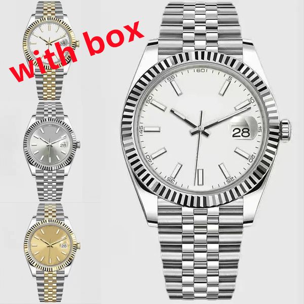 Relógio masculino 41/36mm automático 31mm/28mm relógios de quartzo com caixa relógios de pulso à prova d'água luxo limitado casal relógio de ouro relógio de aço inoxidável limitado XB03 B4