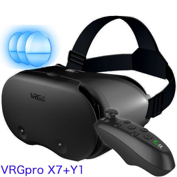 Dispositivi Casco 3D Virtual Reality VR Glasshi per smartphone da 5 a 7 pollici Supporto occhiali 3D 0800 Auricolare Myopia VR per telefono cellulare