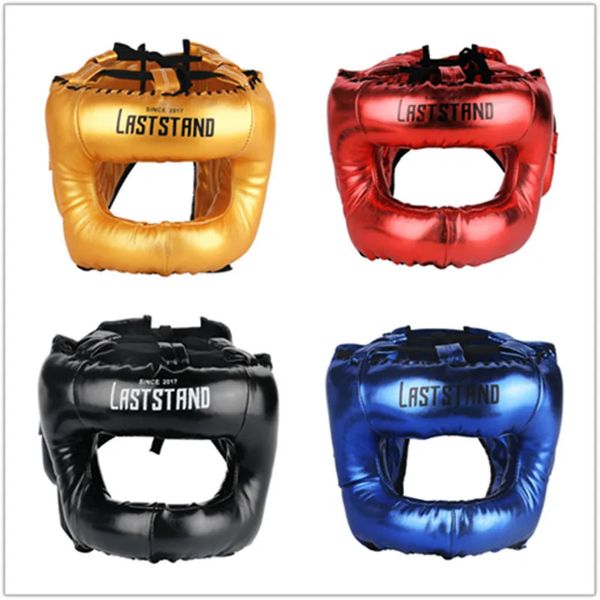 Profissional Kick Boxing Sanda MMA Capacete Proteção Integral Guarda Nariz Proteger Combate Livre Full-face Head Gear Adulto Homens Mulheres 240226