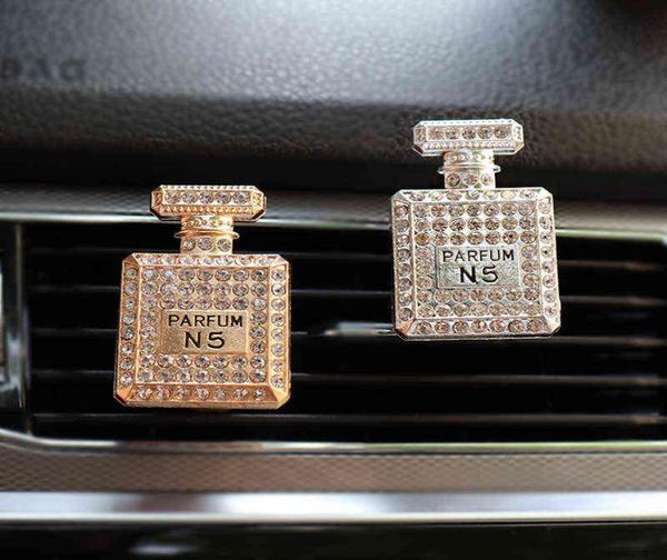 Decorações diamante perfume garrafa decoração para clipe de ventilação ambientador em auto decoração interior aroma difusor acessórios do carro 092155809