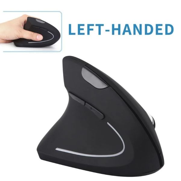 Mäuse Drahtlose linke Hand Vertikale Maus Ergonomische Spiel Maus 2,4G Wiederaufladbare 1600DPI USB Optische Mause Für Laptop Computer PC