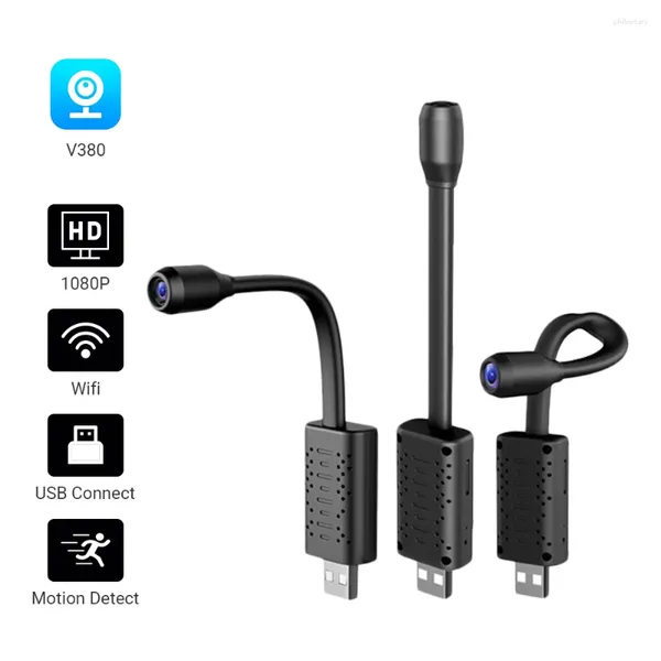 Hamrolte HD 1080P Portátil Mini USB WIFI Câmera Auido Gravação Detecção de Movimento Monitor de Bebê Acesso Remoto V380