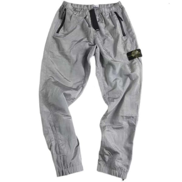 Patches de emblema de alta qualidade Mens Track Pant Moda Letras Design Calças Jogger Calças Cargo Zipper Fly Calças Esportivas Longas Homme Roupas Casuais Calças de Bússola HJF8