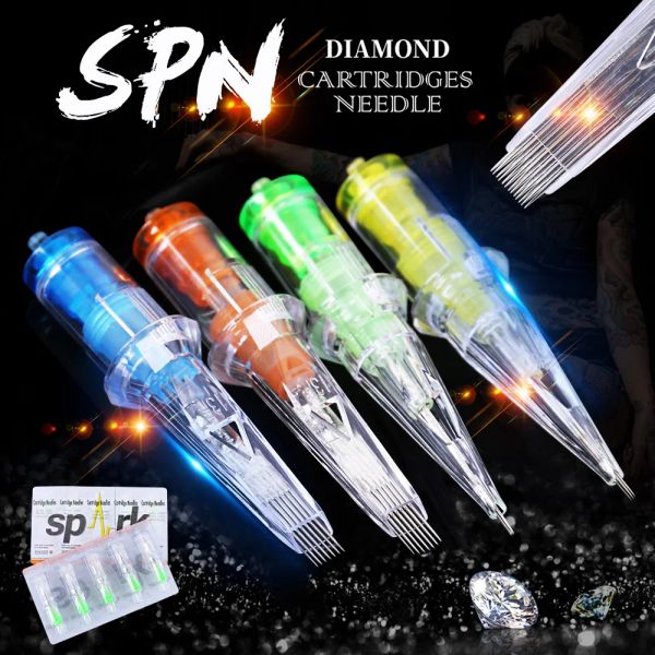 Nadeln 316L Edelstahl Spark Diamond Patrone Tattoo Nadeln sterilisiert 20 Stück im Angebot