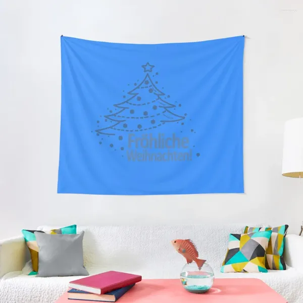Wandteppiche Fröhliche Weihnachten – Weihnachtsbaum-Wandteppich, japanische Raumdekoration, Wohndekoration