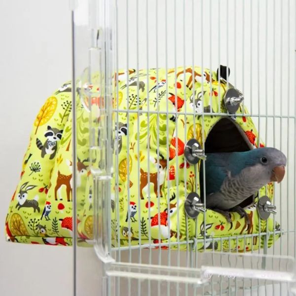 Ninhos quente ninho de pássaro inverno cama aconchego pendurado casa gaiola tenda esconderijo de pelúcia para pequeno médio papagaio conure cockatiel