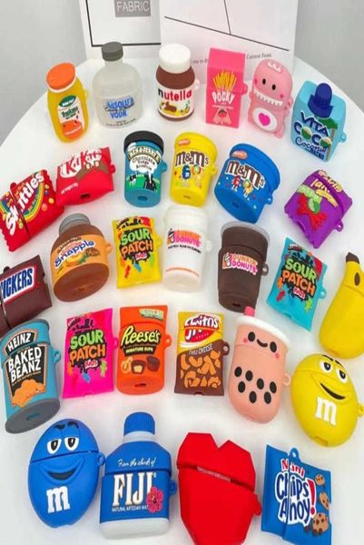 3D Cartoon Snacks Süßigkeiten Getränk Schokolade Milchtee Kopfhörer Zubehör Schutzhülle für Apple Airpods 1 2 Pro 3 Hülle Headpho4332488
