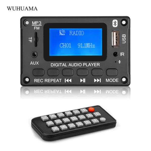 Acessórios diy gravador de carro módulo bluetooth mp3 player placa decoração reprodução lcd flash usb áudio digital som ditafone