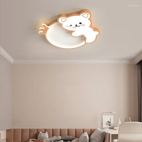 Luzes de teto Nordic Light Luxo Quarto LED Lâmpada Simples Moderna Bonito Dos Desenhos Animados Crianças