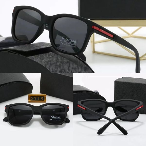 2024 Designer polarizado Hot Polarized Sunglasses Men Mulheres Triângulo Full Film Frame Espelho Polarizado UV400 Vicos de Proteção 3718