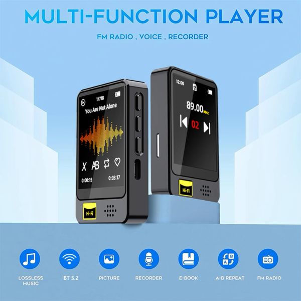 Игроки Bluetooth 5.2 MP3 Music Player встроенный динамик 1.8 