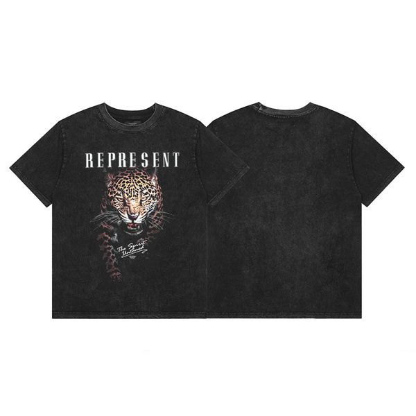 Tiger bedruckte Baumwolle Representdesigner T-Shirts Designer Baumwolle Brief Übergröße Hiphop Straße Hip Hop Streetwear Tops Kleidung Kleidung Repräsentanten