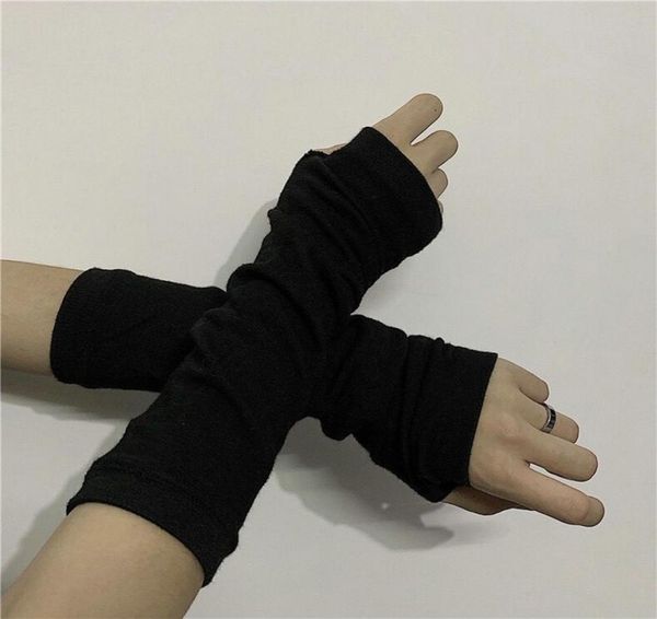 Anime Gloves Costume Accessories Darkly Ninja Mitten Oversleeve Man Women Fashion Sun Block Keep Warm Cuff Lolita Fingerless Arm W5815472