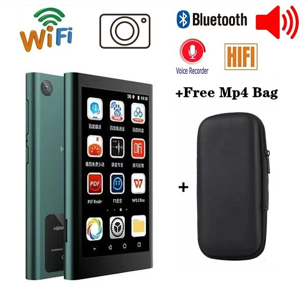 Player Kamera MP4 Player Bluetooth WiFi Android 256 GB Voll -Touchs -Bildschirm HiFi Music Recorder Video MP3 Player TF Kartenlautsprecher kostenlose App