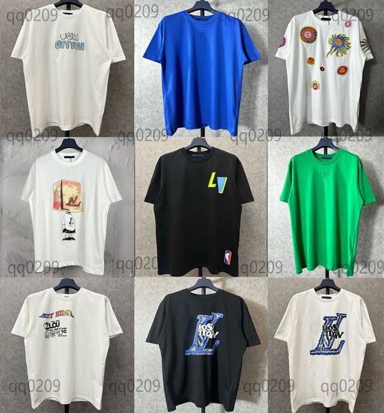 Plus-T-Shirts für Herren, Polos, Hip-Hop, Muskel-Passform, gebogener Saum, weiße Baumwolle, individueller Druck, Herren- und Damen-T-Shirt, lässig, Menge, Trend, XS-L, 6 gR