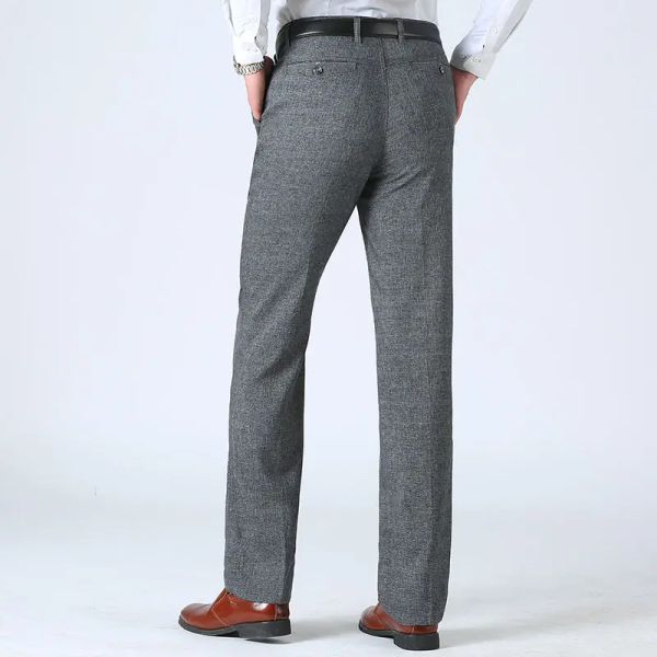 Штаны 2023 летние средние и пожилые мужчины повседневные брюки с прямыми брюками с прямыми брюками.