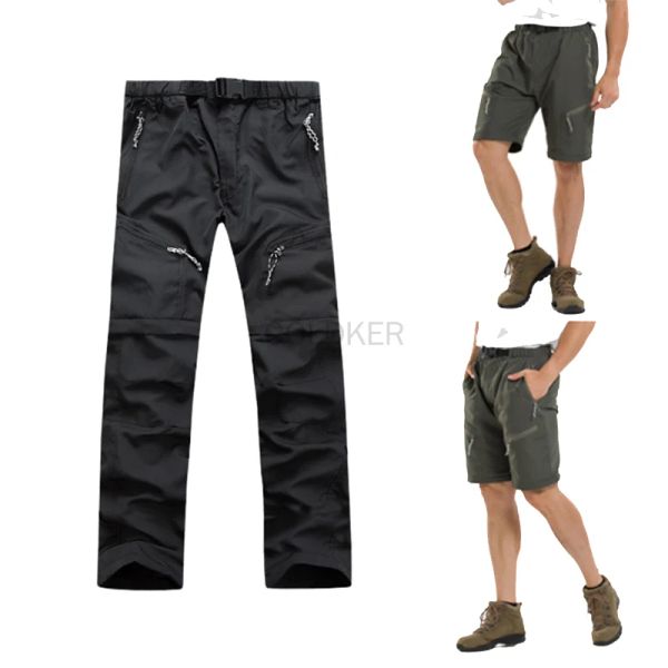 Hosen Frühling Sommer Outdoor Hosen Männer Quick Dry Cabrio Hosen Männer Wandern Leichte Angeln Zip Off Cargo Arbeit Hosen Hosen