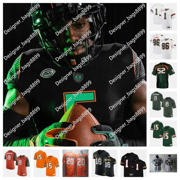 Miami Hurricanes Fußballtrikot 0 TeCory Couch 70 Javion Cohen 16 Isaiah Horton 17 Bobby Washington Jr. 76 Ryan Rodriguez 28 Ajay Allen 81 Jared Harrison-Hunte