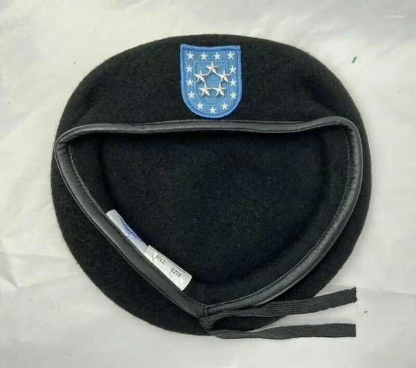 Berets Regimento de Infantaria do Exército dos EUA Boina de Lã Preta Oficial 5 Estrelas General Rank Chapéu Militar Cap Todos os Tamanhos