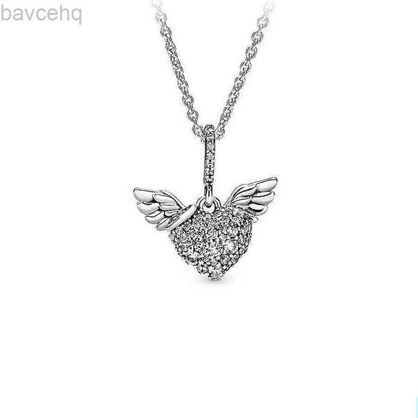 Kolye Kolye Tasarımcı Takı 925 Gümüş Kolye Kalp Fit Pandora Angel Wings Daisy Mizaç Aşk Avrupa Tarzı Takılar Boncuk Murano 240302