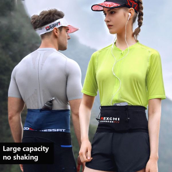 Sacchetti di grande capacità senza tremare la disponibilità doppiamente sportiva da corsa da corsa in giro per la vita da uomo donna ciclismo fitness yoga telefoni sacchetto