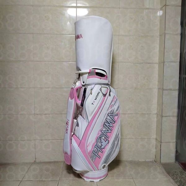 Golftaschen rosa Cart Bags Standard-Golftasche für Herren und Damen Golfset Schlägertasche Schlägertasche aus Leder Ultraleichtes PU-Leder Kontaktieren Sie uns, um Bilder mit LOGO anzusehen