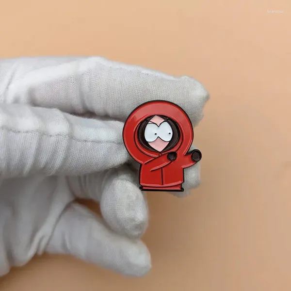 Broches dos desenhos animados impertinente olhos grandes vermelho menino televisão crachá para saco lapela pino fivela jóias presente amigos